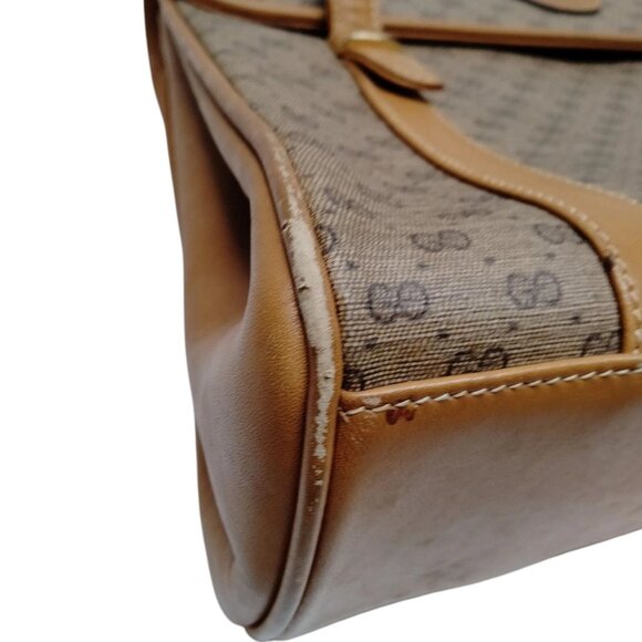 252250BX (L3) Gucci Hand Bag Brown PVC - Picture 5 of 9